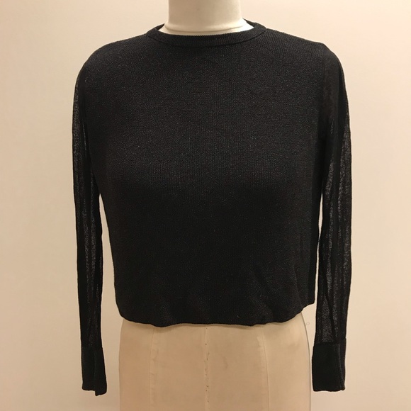 Zara Black Cropped Sweater - Picture 2 of 7